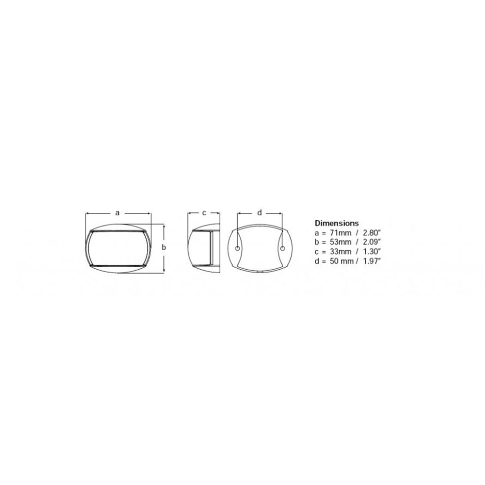Hella Marine NaviLED Compact 2nm Towing Navigation Lamp - Black Shroud - Deckhand Marine Supply
