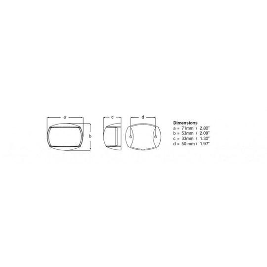Hella Marine NaviLED Compact 2nm Towing Navigation Lamp - Black Shroud - Deckhand Marine Supply