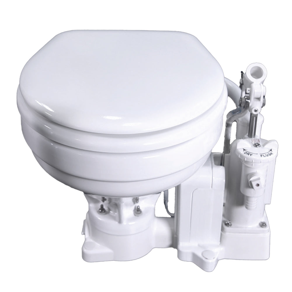 Raritan PH PowerFlush Electric/Manual Toilet - Marine Size - 12v - White - Deckhand Marine Supply