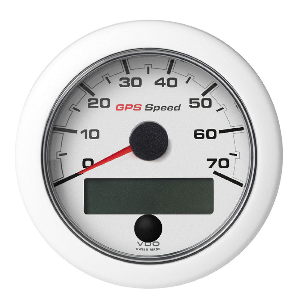 Veratron 3-3/8" (85mm) OceanLink GPS Speedometer (0-70 KN/MPH/KMH) - White Dial  Bezel - Deckhand Marine Supply