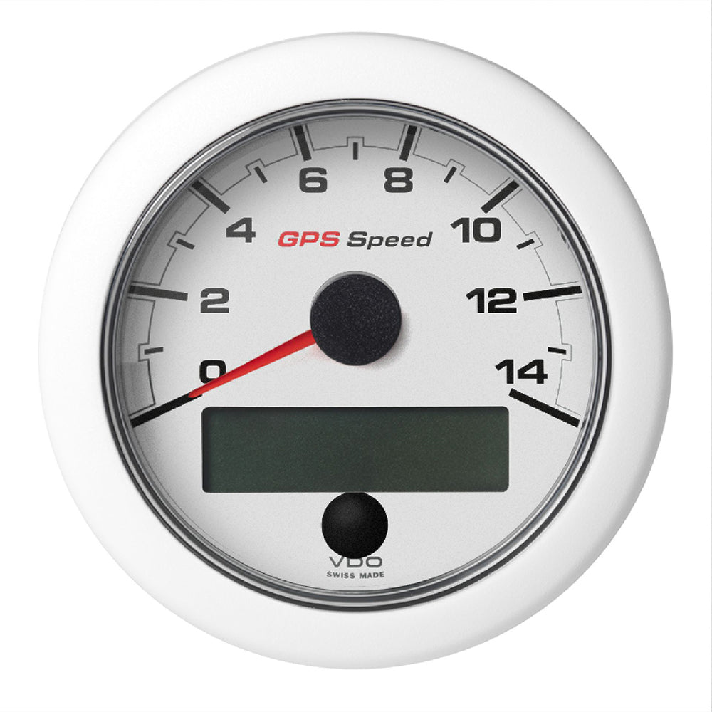 Veratron 3-3/8" (85mm) OceanLink GPS Speedometer (0-14 KN/MPH/KMH) White Dial  Bezel - Deckhand Marine Supply