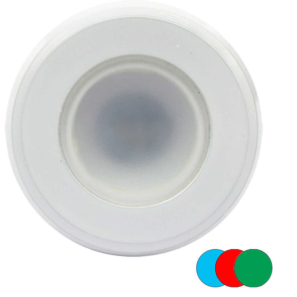 Shadow-Caster Color-Changing White, Blue  Red Dimmable - White Powder Coat Down Light - Deckhand Marine Supply