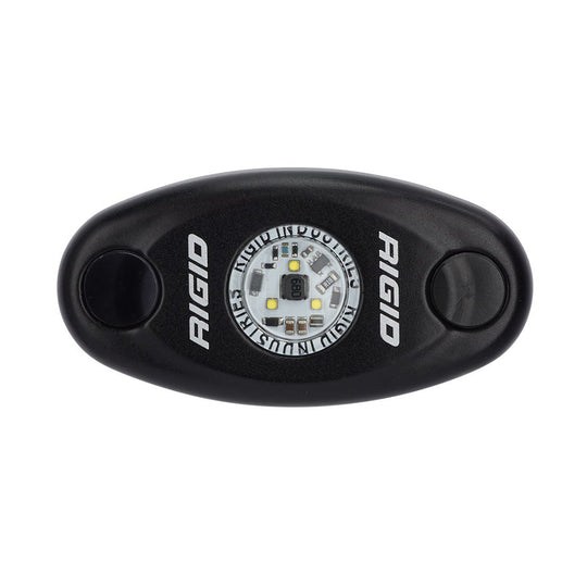 RIGID Industries A-Series Black High Power LED Light Single - Cool White - Deckhand Marine Supply