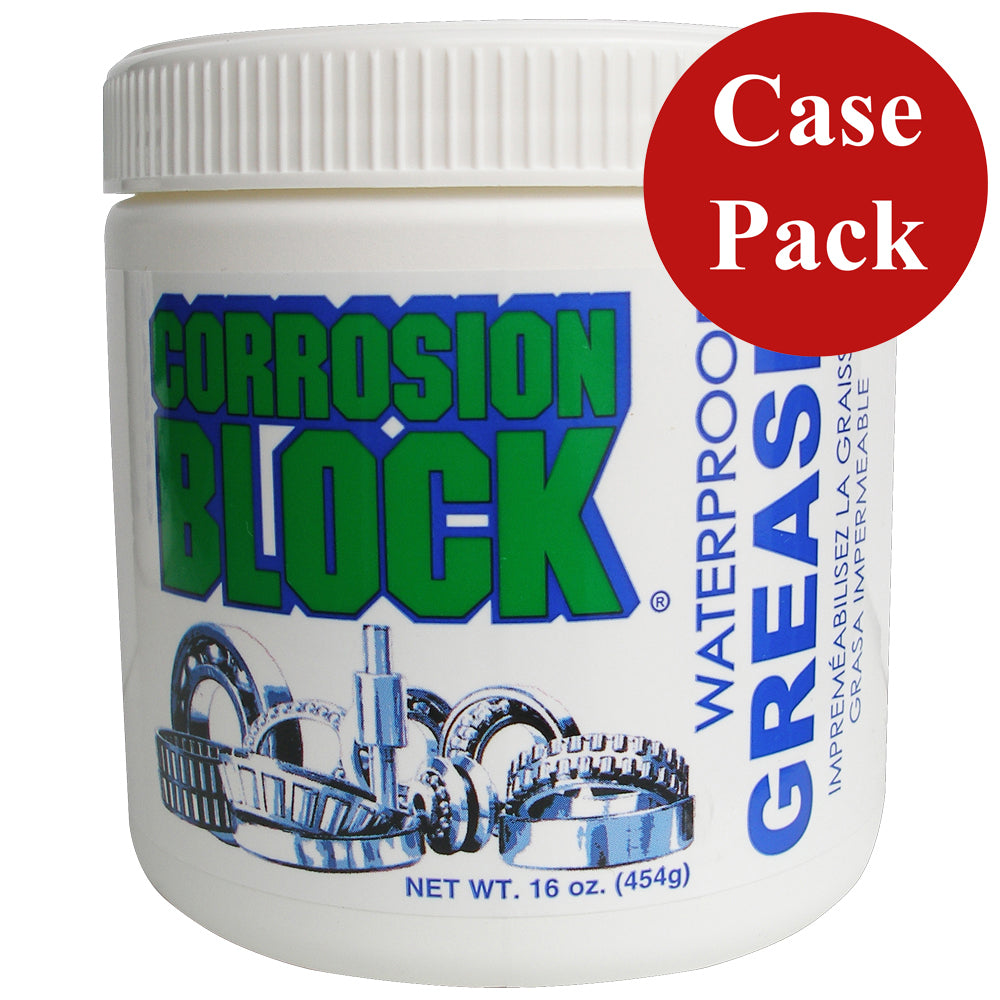 Corrosion Block High Performance Waterproof Grease - 16oz Tub - Non-Hazmat, Non-Flammable  Non-Toxic *Case of 6* - Deckhand Marine Supply