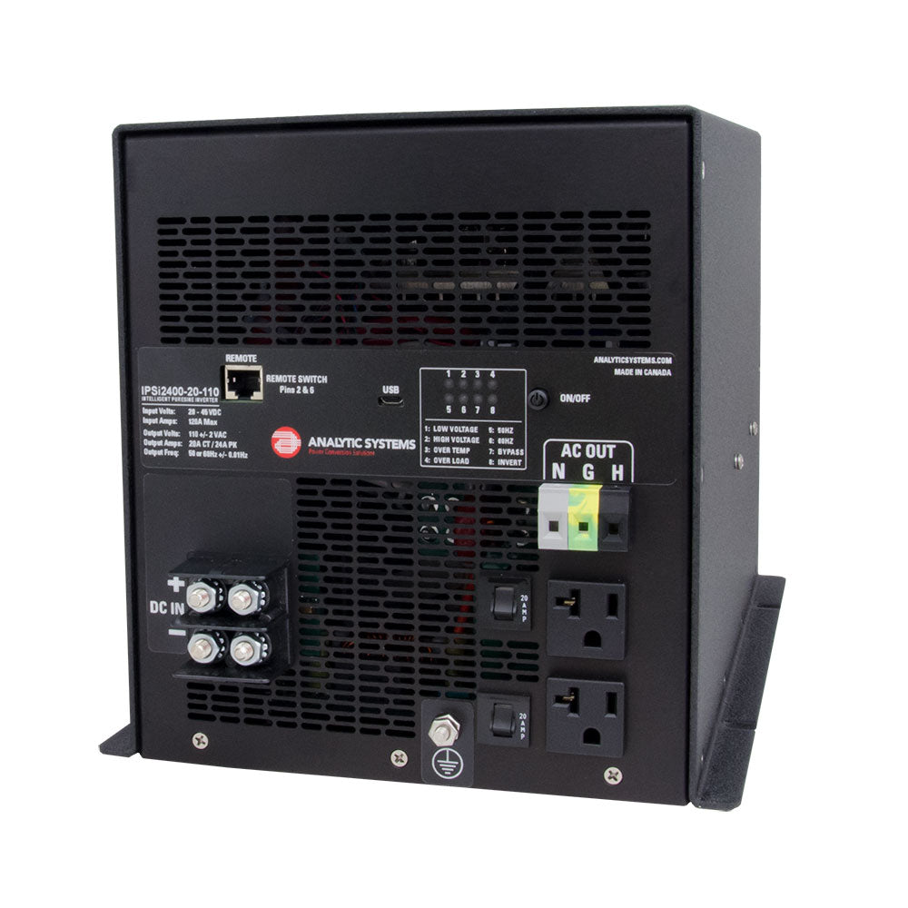 Analytic Systems AC Intelligent Pure Sine Wave Inverter, 2400W, 20-40V In, 110V Out - Deckhand Marine Supply