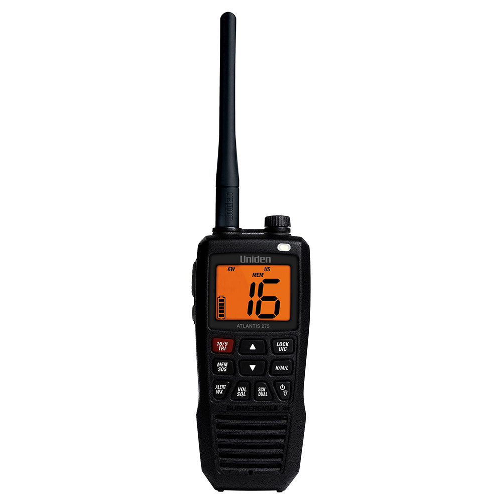 Uniden Atlantis 275 Floating Handheld VHF Marine Radio - Deckhand Marine Supply