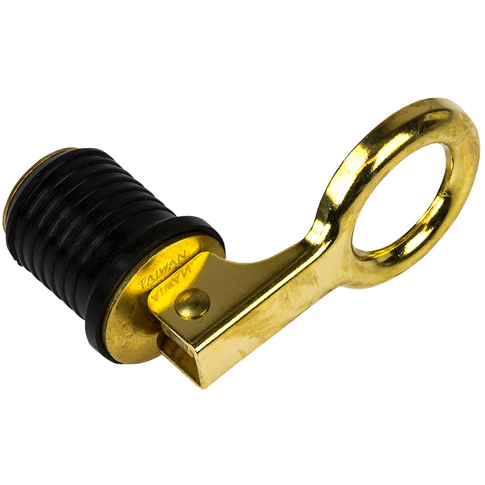 Sea-Dog Brass Snap Handle Drain Plug - 1" - Deckhand Marine Supply