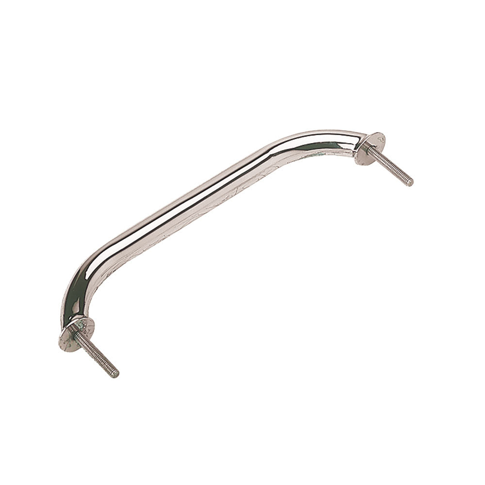Stainless Steel Stud Mount Flanged Hand Rail w/Mounting Flange - 12" - Deckhand Marine Supply