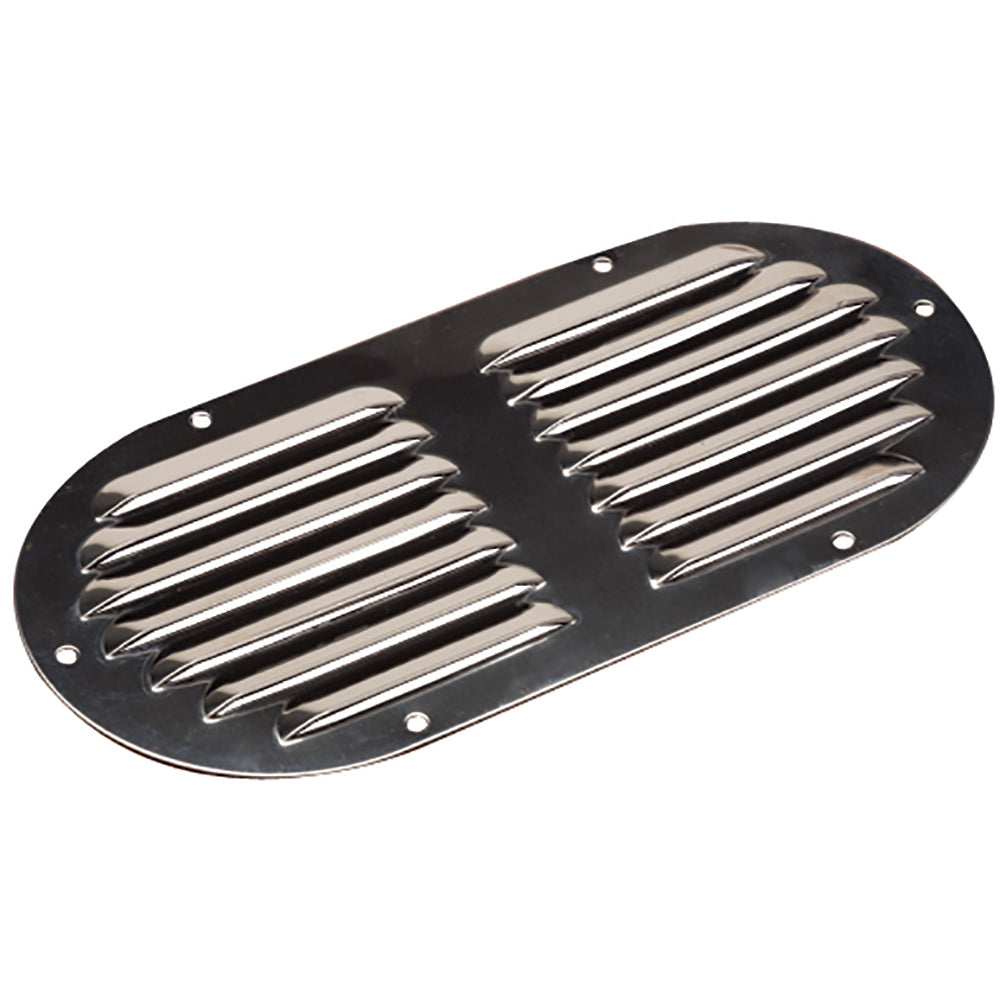 Sea-Dog Stainless Steel Louvered Vent - Oval - 9-1/8" x 4-5/8" - Deckhand Marine Supply
