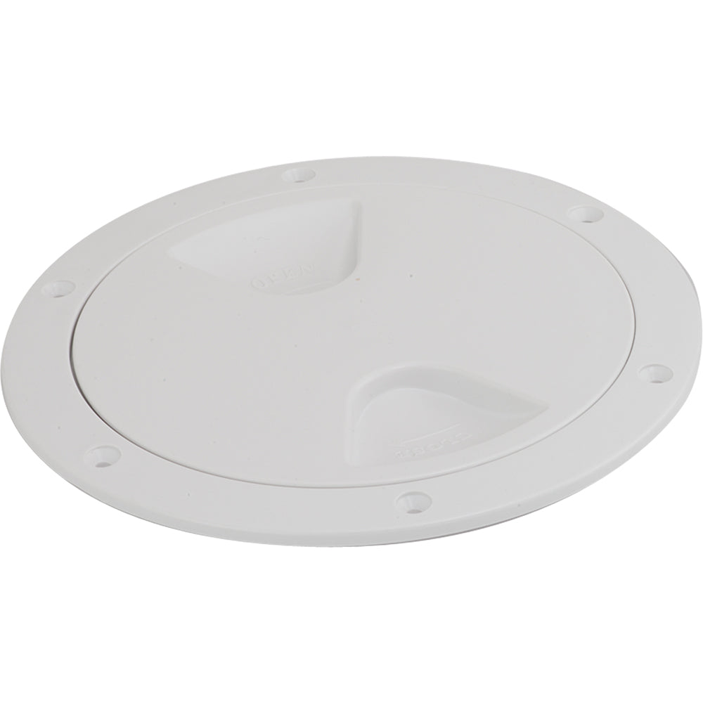Sea-Dog Screw-Out Deck Plate - White - 4" - Deckhand Marine Supply