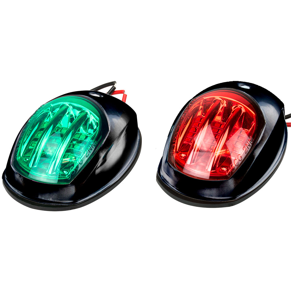 Sea-Dog Black LED Navigation Lights - Port  Starboard - Deckhand Marine Supply