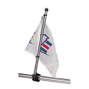 Sea-Dog Stainless Steel Rail Mount Flagpole - 17" - Deckhand Marine Supply