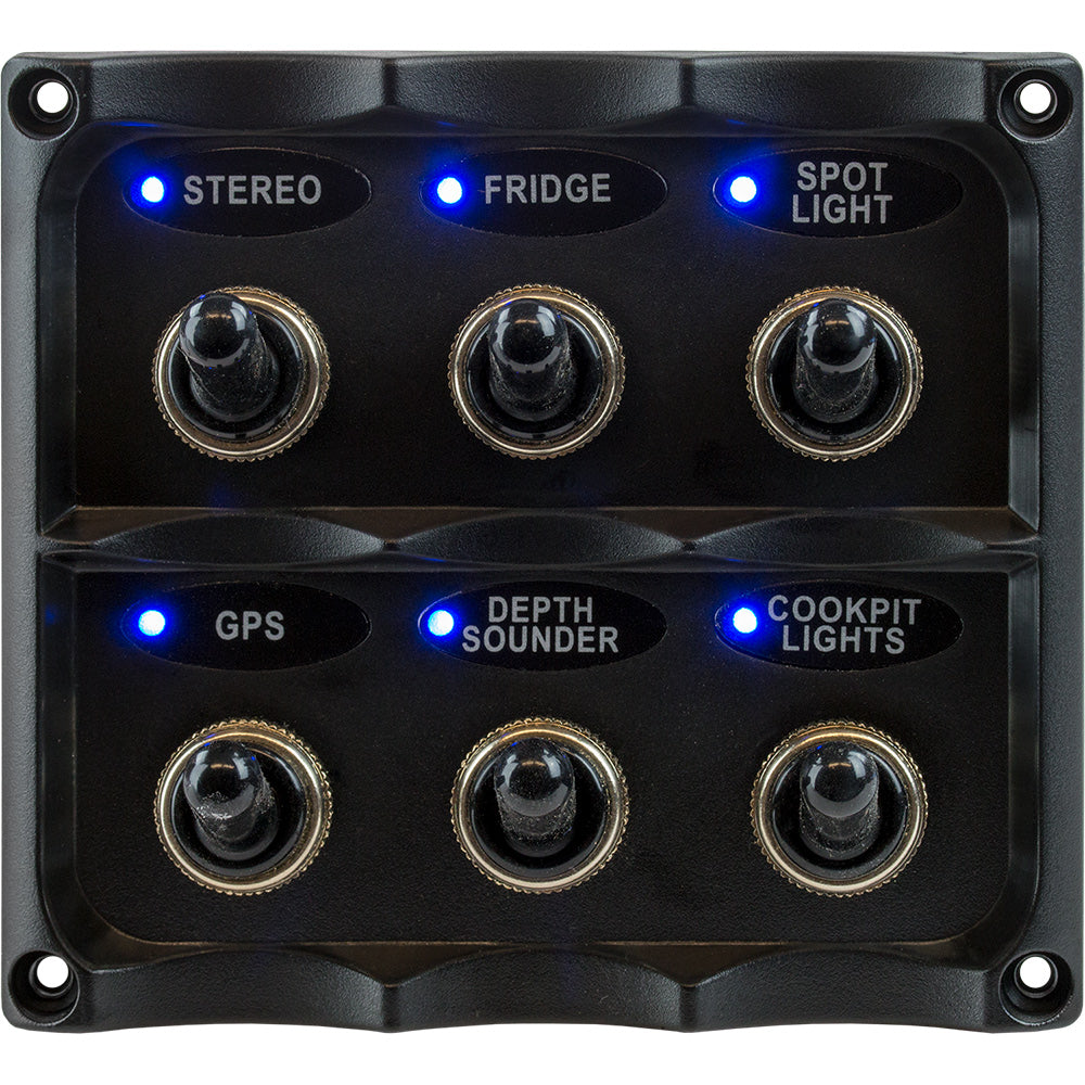 Sea-Dog Water Resistant Toggle Switch Panel - Deckhand Marine Supply