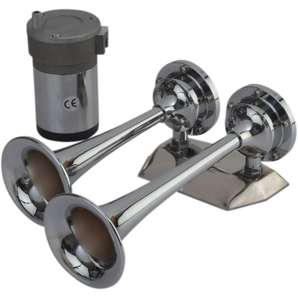 Sea-Dog MaxBlast Air Horn - Mini Dual Trumpet - Deckhand Marine Supply