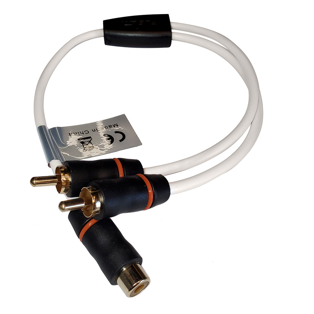 Fusion RCA Cable Splitter - 1 Female to 2 Male - 1 - Deckhand Marine Supply