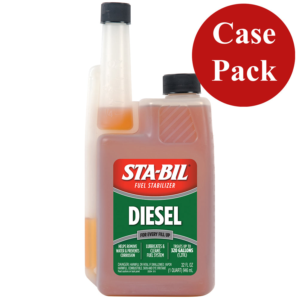 STA-BIL Diesel Formula Fuel Stabilizer  Performance Improver - 32oz *Case of 4* - Deckhand Marine Supply
