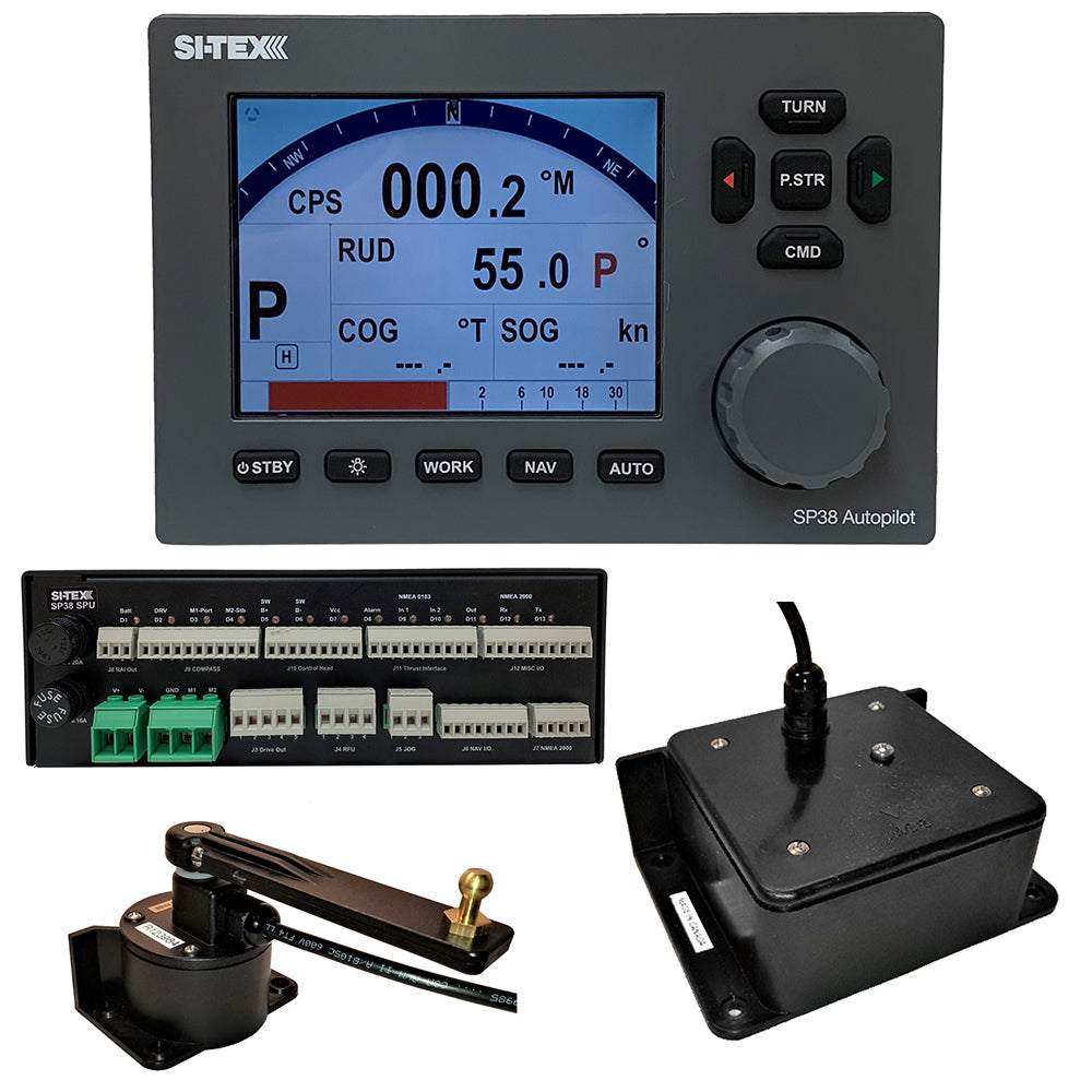 SI-TEX SP38-2 Autopilot Core Pack Including Flux Gate Compass  Rotary Feedback, No Pump - Deckhand Marine Supply