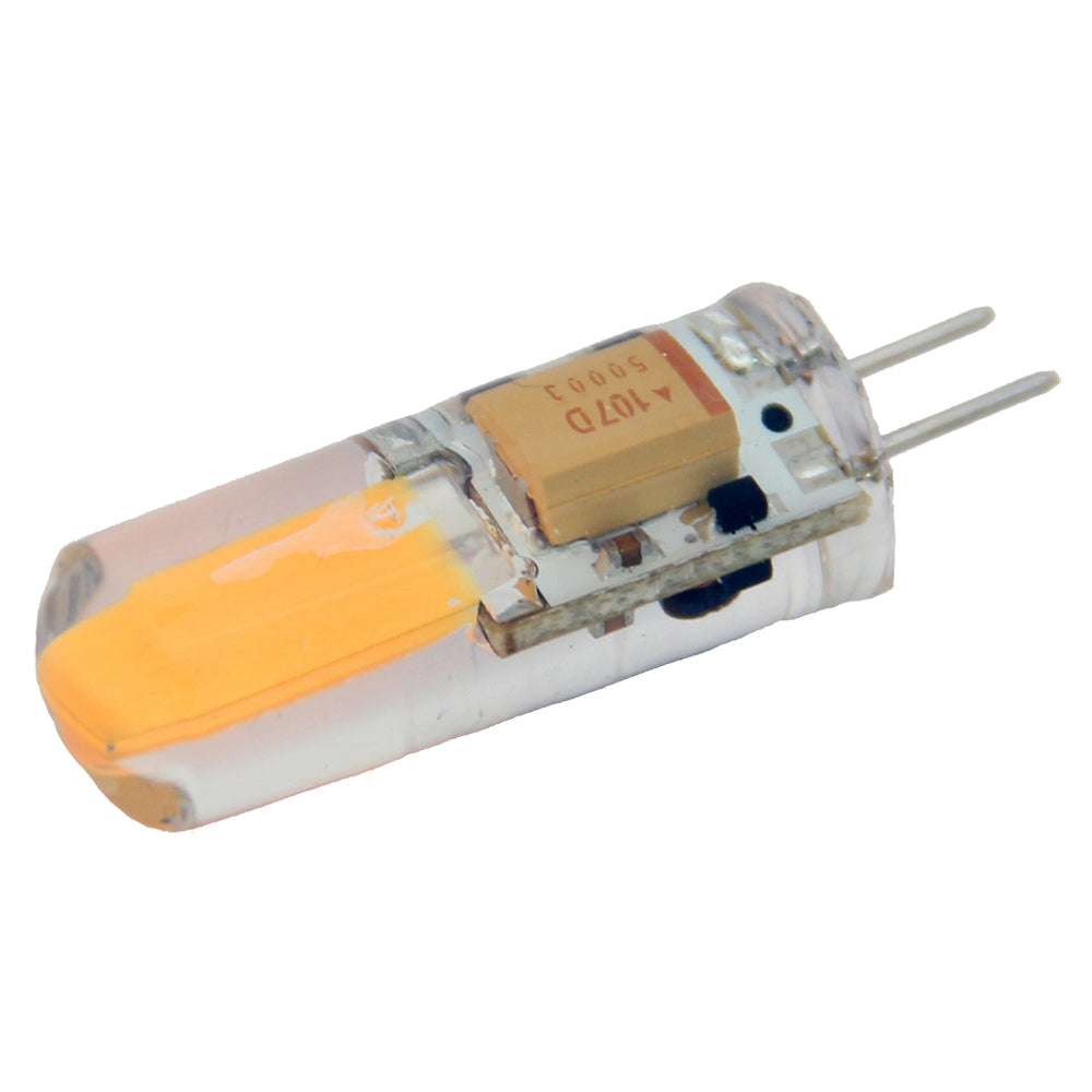 Lunasea Natural White G4 Bulb 2W 10-30VDC Bottom Pin Silicon            Encapsulated - Deckhand Marine Supply