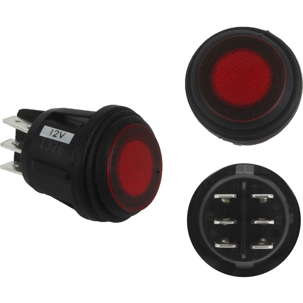 RIGID Industries 3 Position Rocker Switch - Red - Deckhand Marine Supply