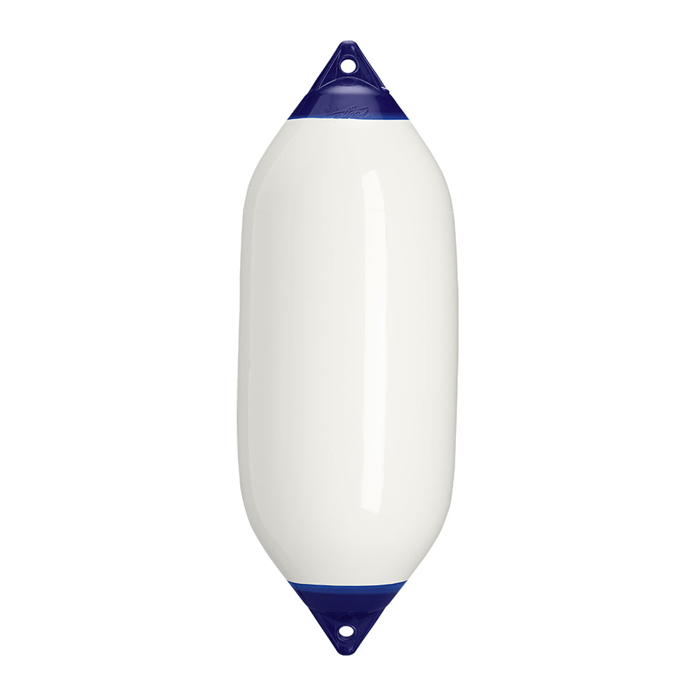Polyform F-7 Twin Eye Fender 15" x 41" - White - Deckhand Marine Supply