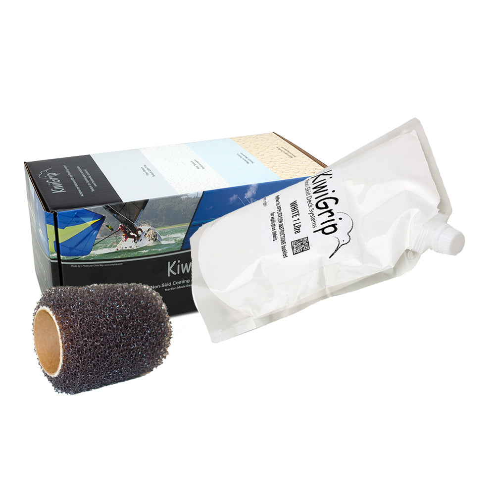 KiwiGrip 1 Liter Pouch - White w/4" Roller - Deckhand Marine Supply