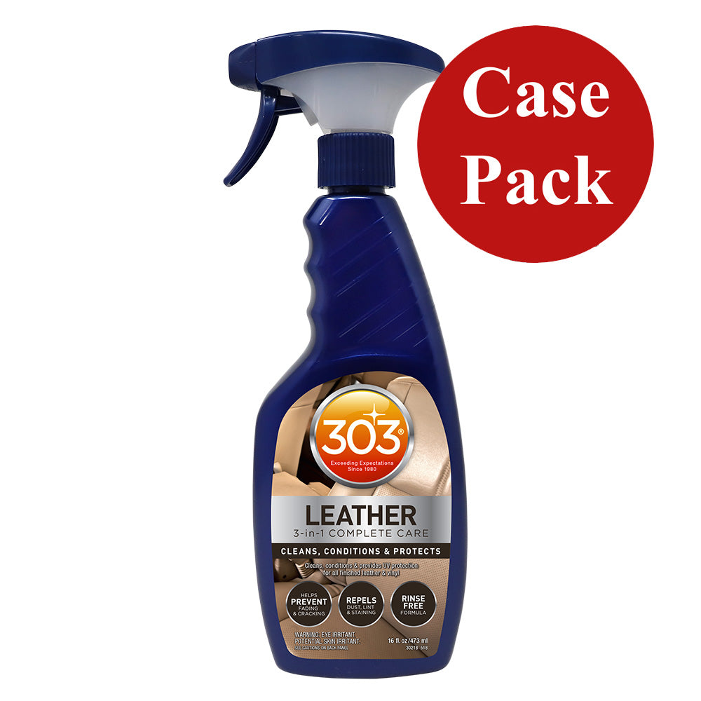 303 Automotive Leather 3-In-1 Complete Care - 16oz *Case of 6* - Deckhand Marine Supply