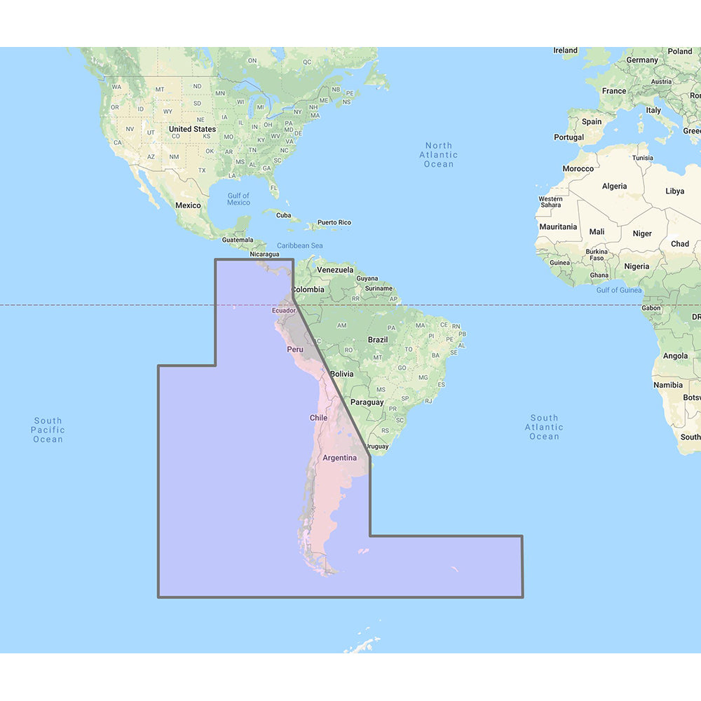 Furuno South America West Coast - Costa Rica to Chile to Falklands Vector Charts - Unlock Code - Deckhand Marine Supply