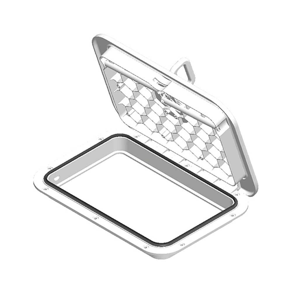 Sea-Dog Triple Lock Rectangular Marine Hatch - 10" x 14" - White - Deckhand Marine Supply