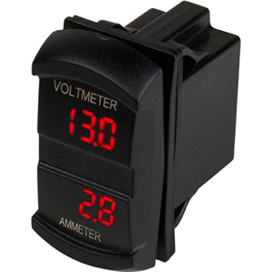 Sea-Dog Dual Volt/Amp Meter Rocker Style Switch - Deckhand Marine Supply