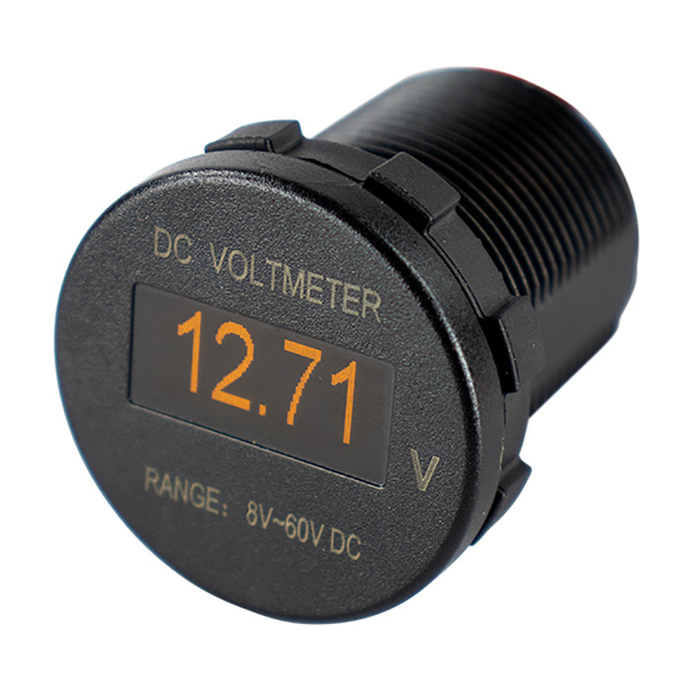 Sea-Dog OLED Voltmeter - Round - Deckhand Marine Supply