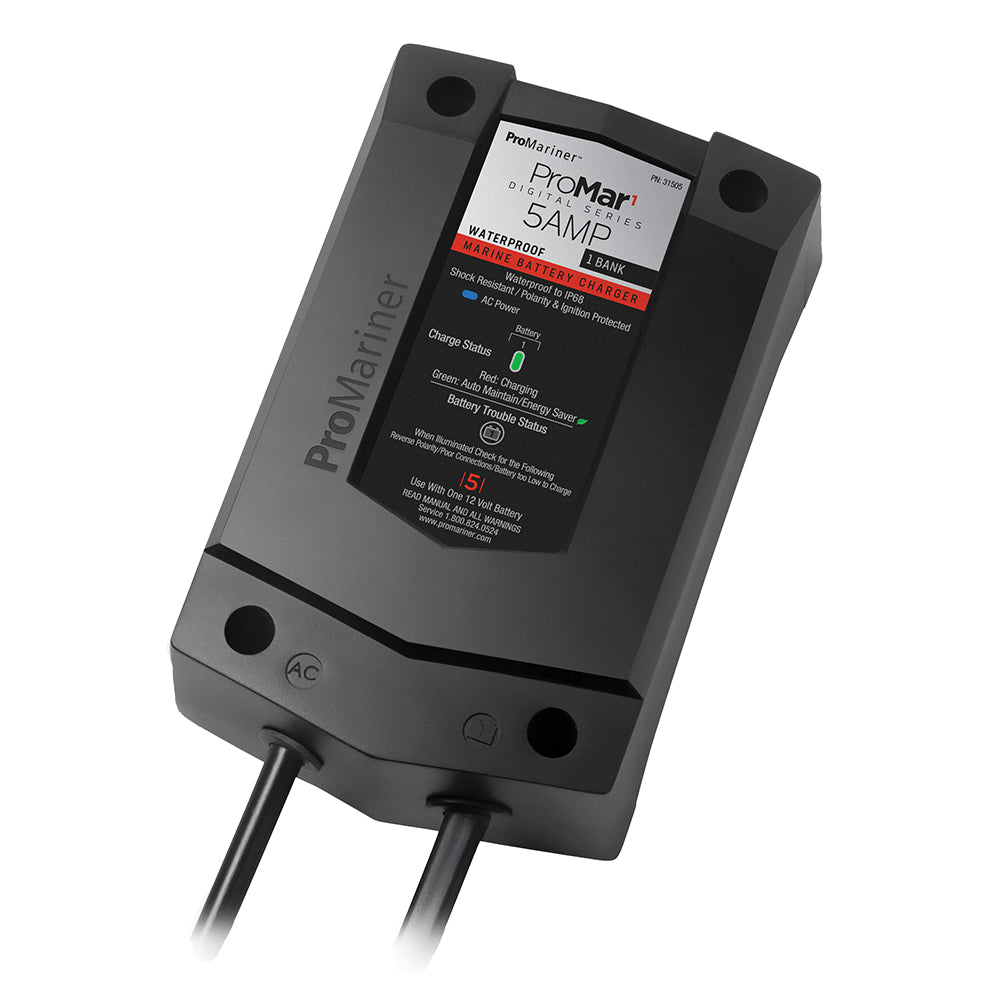 ProMariner ProMar1 DS Digital - 5 Amp - 1 Bank Charger - Deckhand Marine Supply