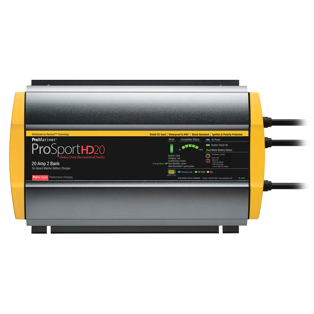 ProMariner ProSportHD 20 Gen 4 - 20 Amp - 2 Bank Battery Charger - Deckhand Marine Supply