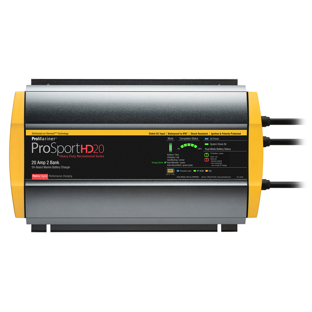 ProMariner ProSportHD 20 Global Gen 4 - 20 Amp - 2 Bank Battery Charger - Deckhand Marine Supply