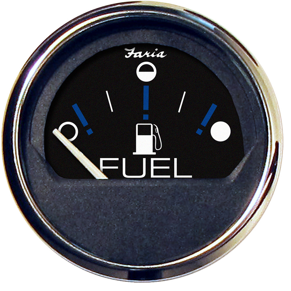 Faria Chesapeake Black 2" Fuel Level Gauge (Metric) - Deckhand Marine Supply