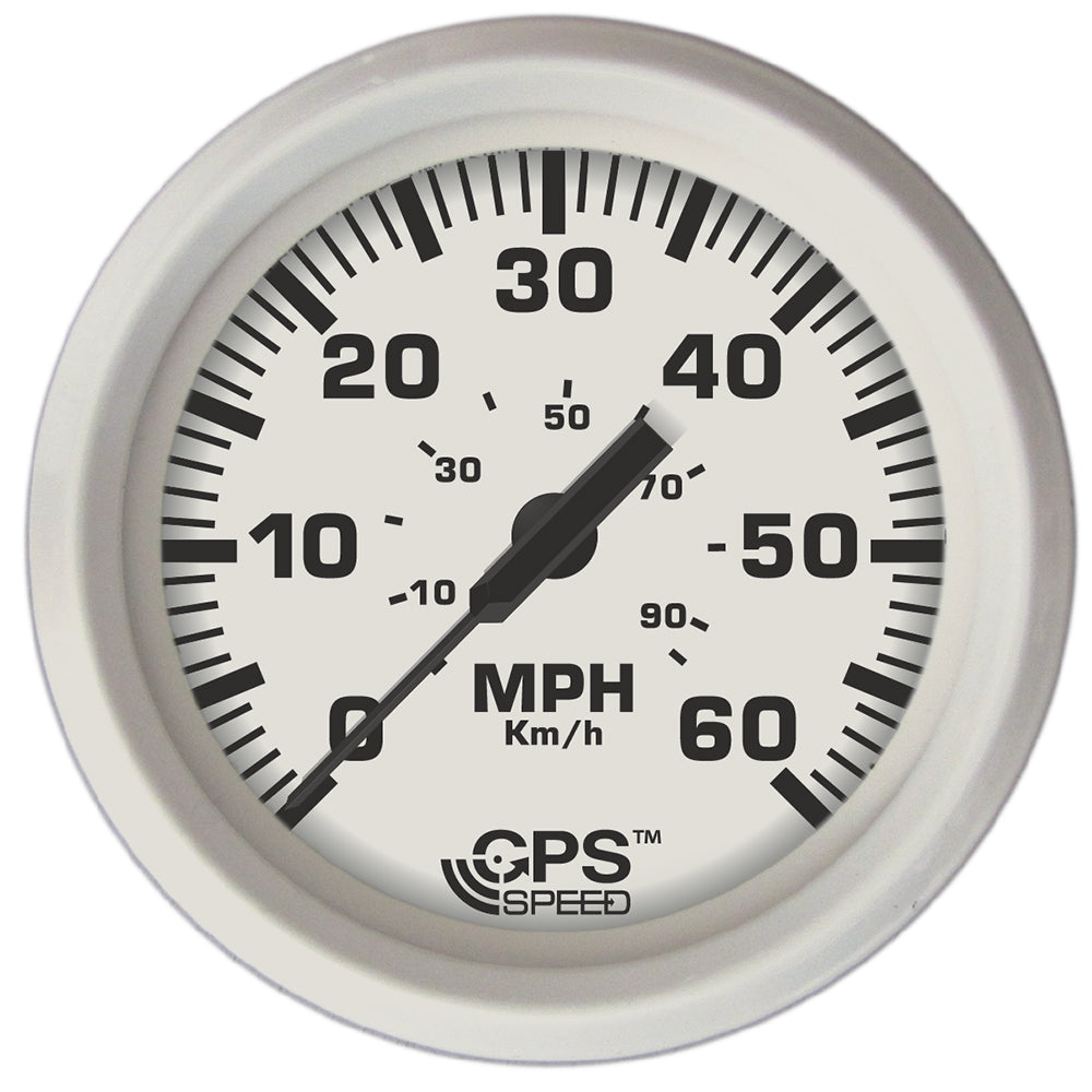 Faria Dress White 4" GPS Speedometer - 60 MPH - Deckhand Marine Supply