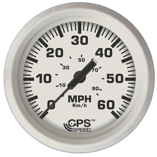 Faria Dress White 4" GPS Speedometer - 60 MPH - Deckhand Marine Supply