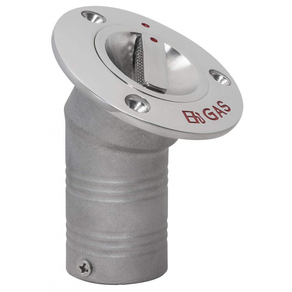 Whitecap EPA Pull-UP Deck Fill - 30 - Angled - 1-1/2" - Gas - Deckhand Marine Supply