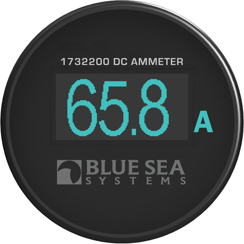 Blue Sea 1732200 Mini OLED Ammeter - Blue - Deckhand Marine Supply