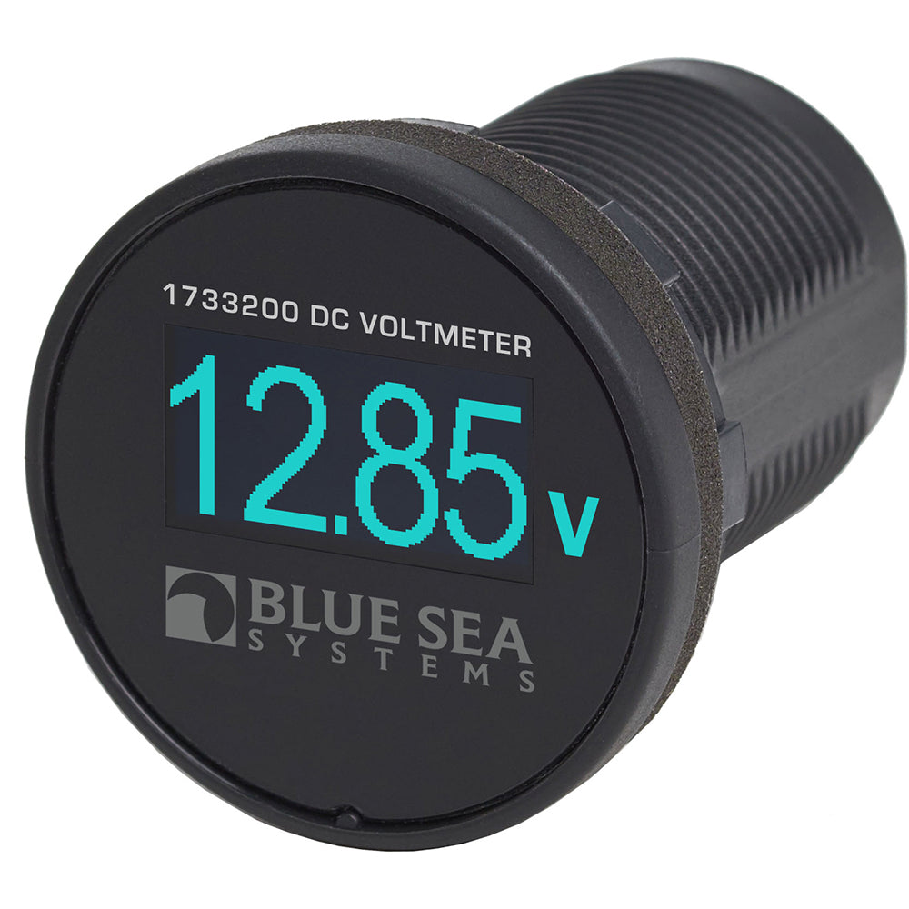 Blue Sea 1733200 Mini OLED Voltmeter - Blue - Deckhand Marine Supply