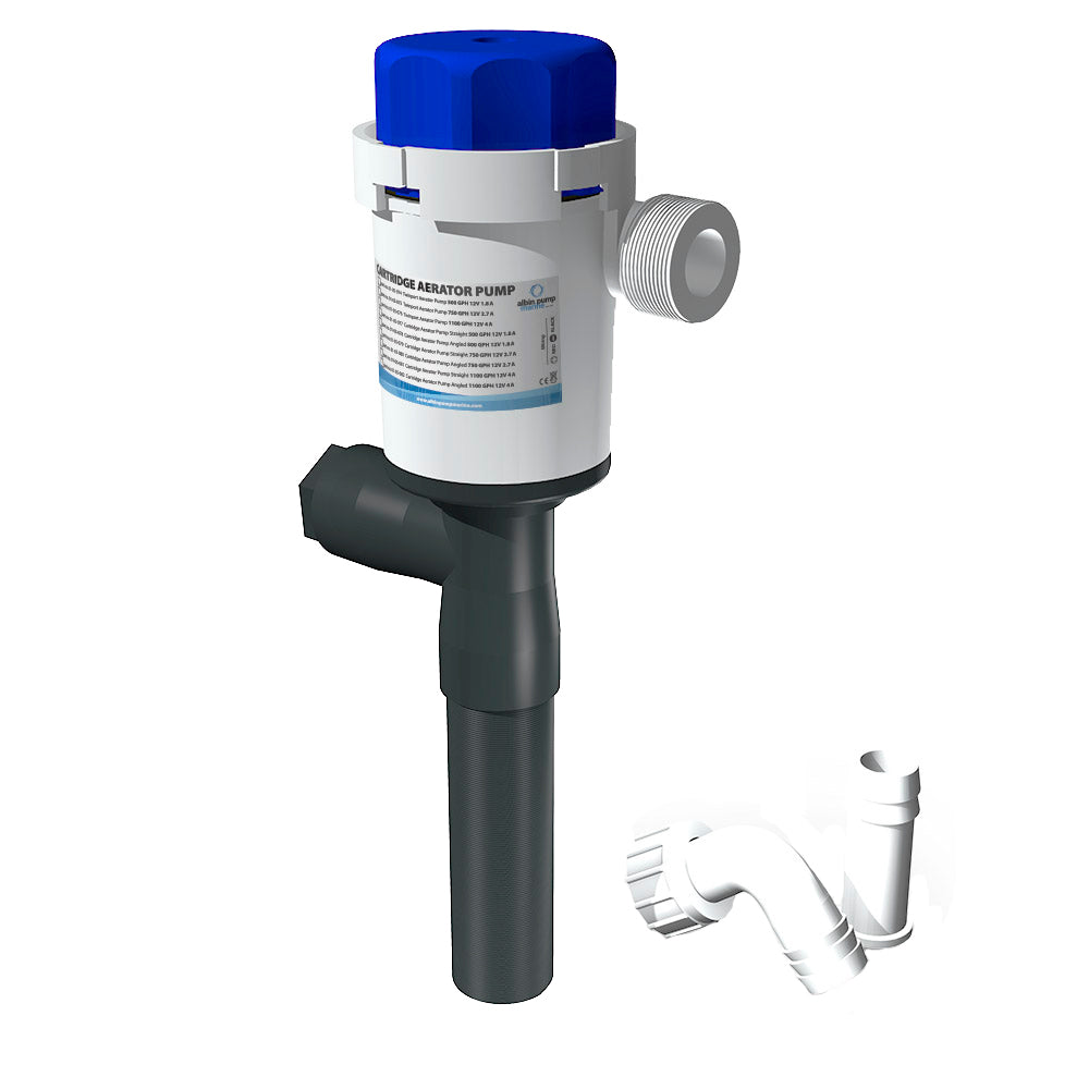 Albin Group Cartridge Aerator Pump - 500 GPH - 12V - Straight - Deckhand Marine Supply