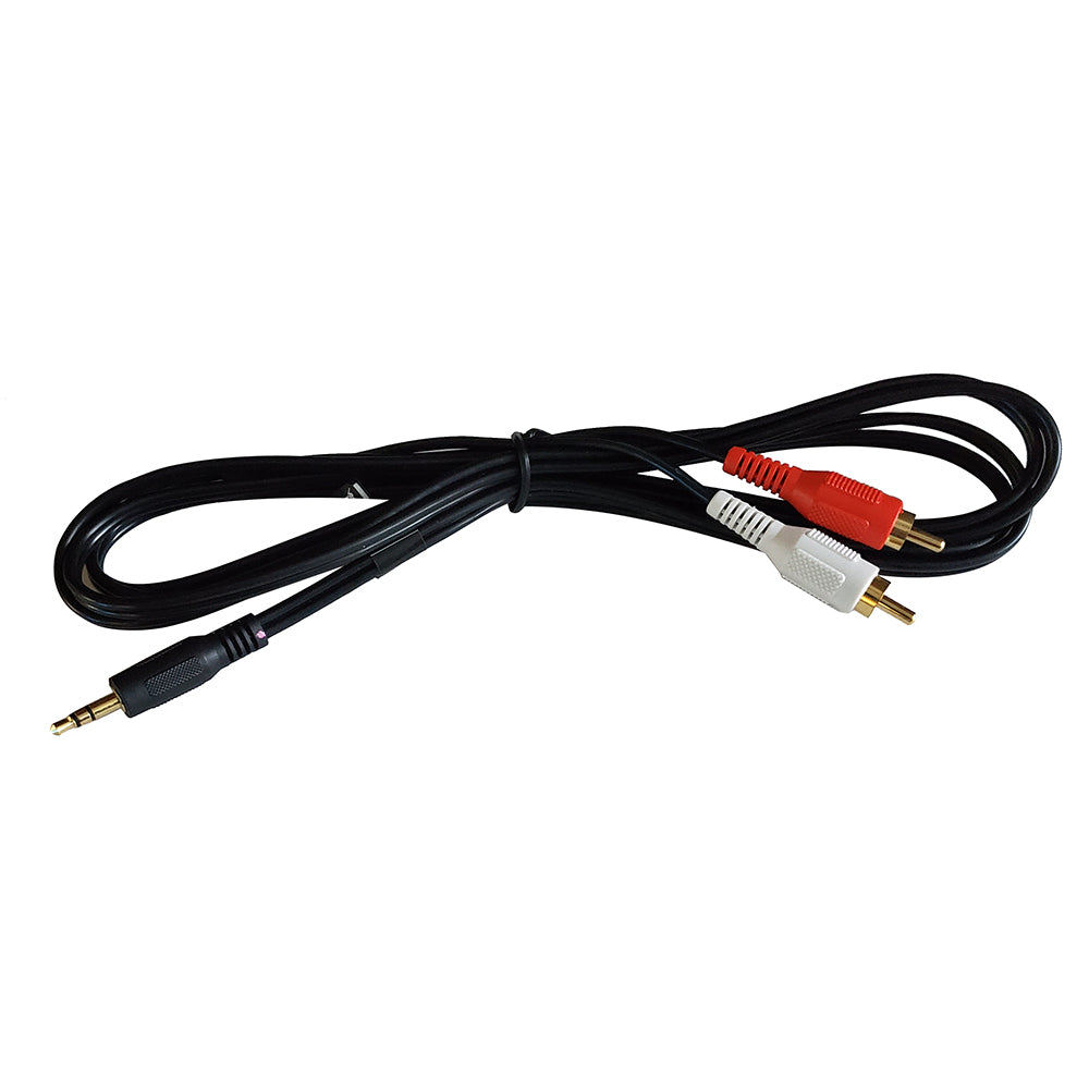 Fusion MS-CBRCA3.5 Input Cable - 1 Male (3.5 mm) to 2 Male RCA - Deckhand Marine Supply