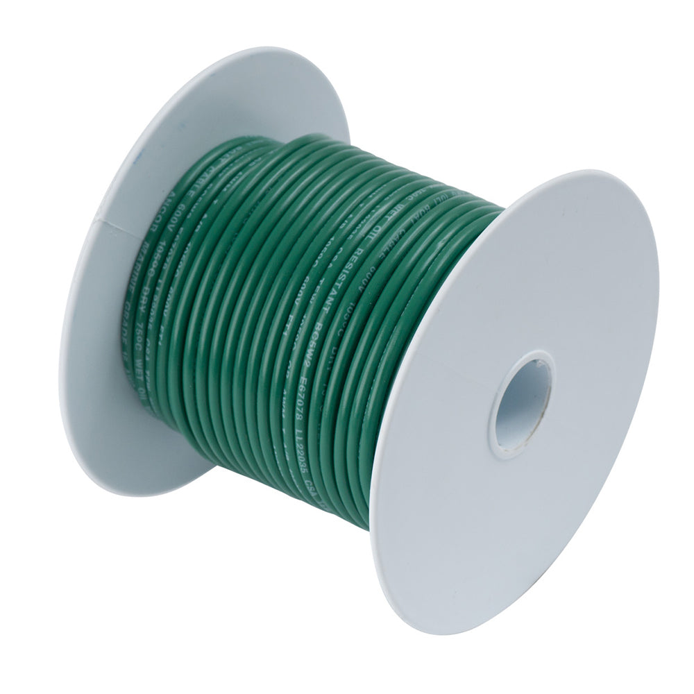 Ancor Tinned Copper Wire - 6 AWG - Green - 25 - Deckhand Marine Supply