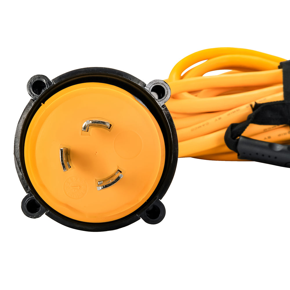 Camco 30 Amp Power Grip Marine Extension Cord - 50 M-Locking/F-Locking Adapter - Deckhand Marine Supply