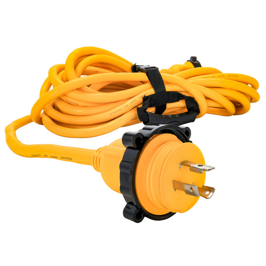 Camco 30 Amp Power Grip Marine Extension Cord - 50 M-Locking/F-Locking Adapter - Deckhand Marine Supply