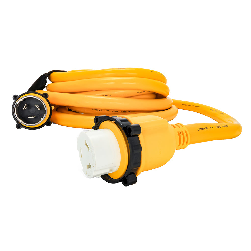 Camco 50 Amp Power Grip Marine Extension Cord - 25 M-Locking/F-Locking Adapter - Deckhand Marine Supply