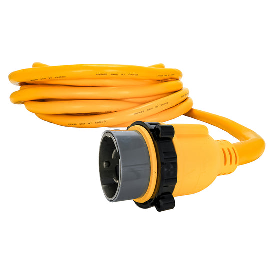 Camco 50 Amp Power Grip Marine Extension Cord - 50 M-Locking/F-Locking Adapter - Deckhand Marine Supply