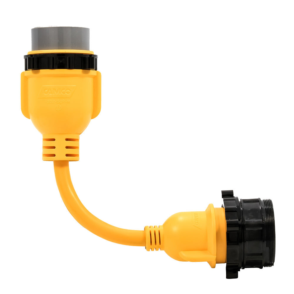 Camco 50AM/30AF Power Grip Marine 12" Locking Adapter - M-Lock/F-Locking Adapter - Deckhand Marine Supply