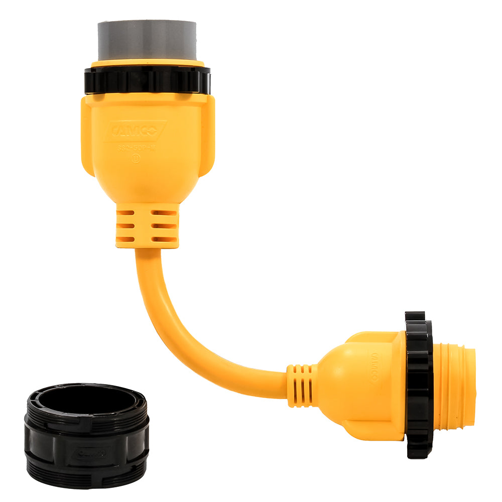 Camco 50AM/30AF Power Grip Marine 12" Locking Adapter - M-Lock/F-Locking Adapter - Deckhand Marine Supply