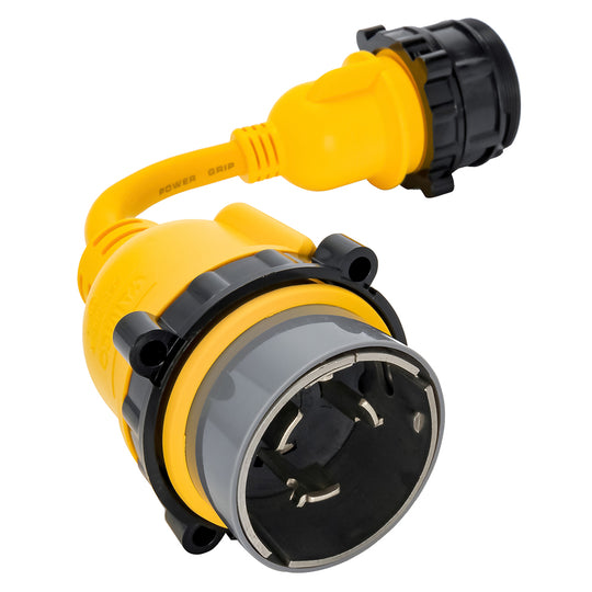 Camco 50AM/30AF Power Grip Marine 12" Locking Adapter - M-Lock/F-Locking Adapter - Deckhand Marine Supply