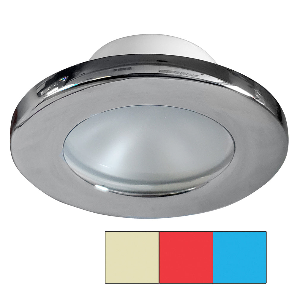 i2Systems Apeiron A3120 Screw Mount Light - Red, Warm White  Blue - Chrome Finish - Deckhand Marine Supply